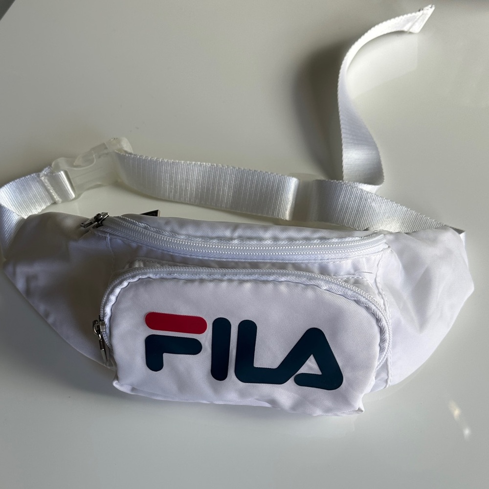 Fila White Belt Bag with Logo
